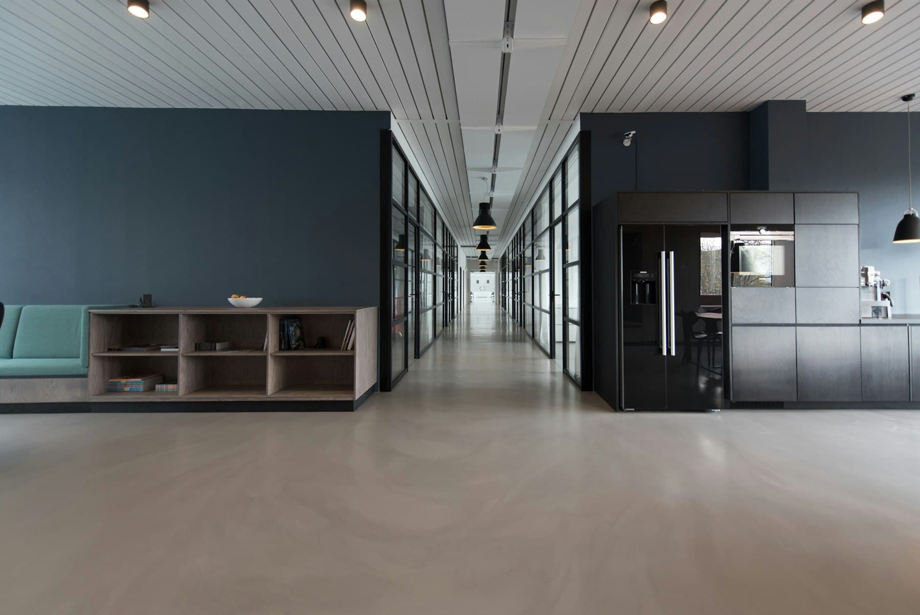 Modern glass office interior